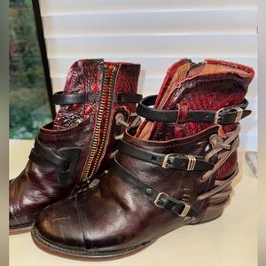 Stylish Red and Brown Women's Boots